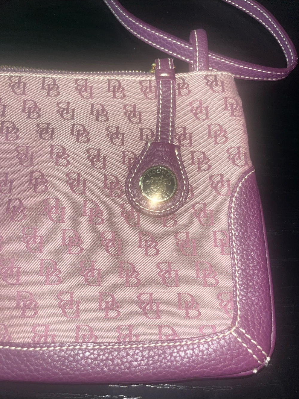 Vintage Y2K Dooney & Bourke Signature Monogram Mini Shoulder Bag - Picture 3 of 10